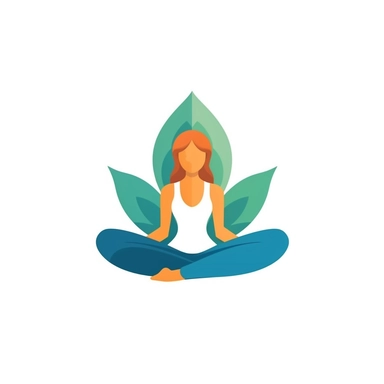 adorable simple yoga logo clipart, white background
