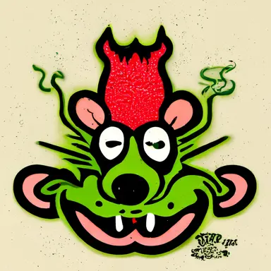 Sour Diesel Clipart rat fink joyful