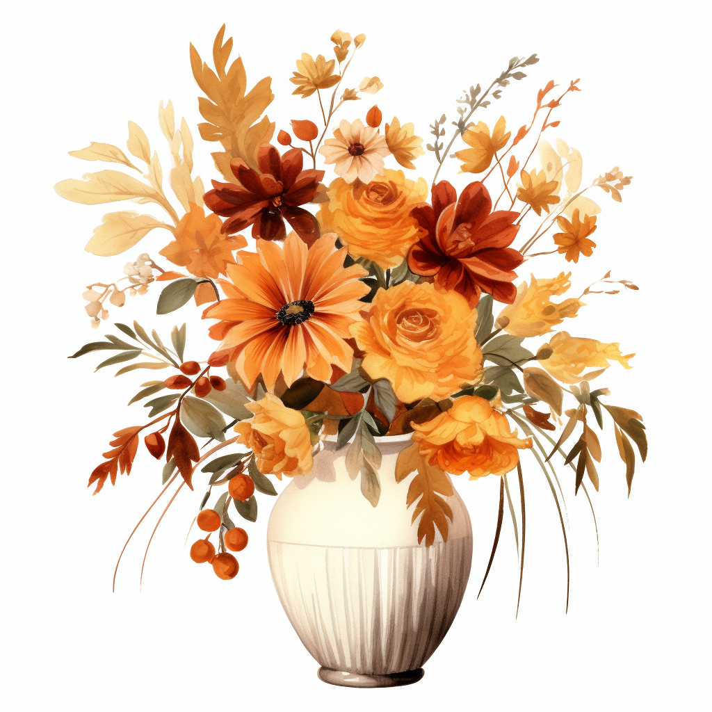 orange flower clipart