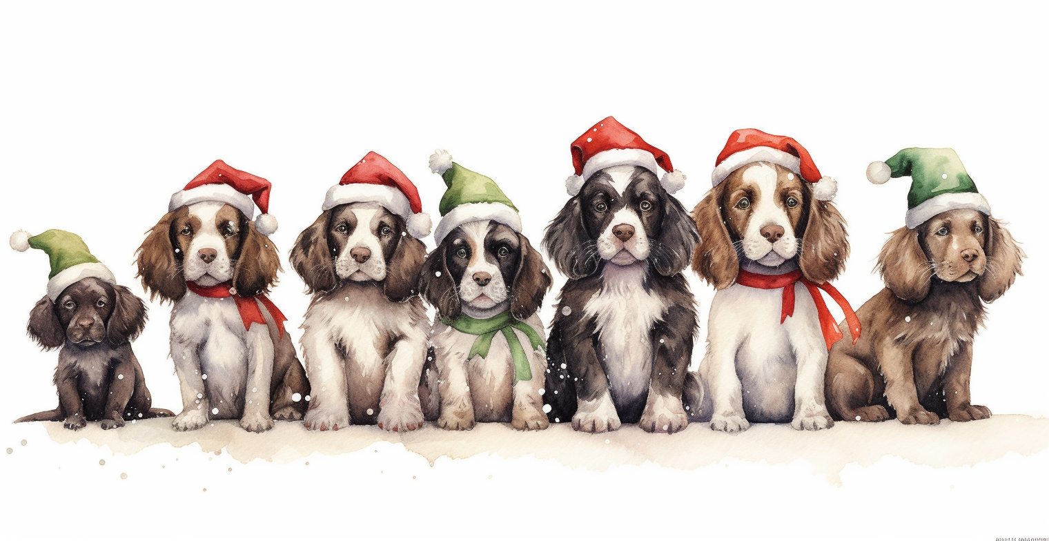 christmas puppy cliparts