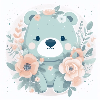 Clipart Delightful cartoon cute [bear]