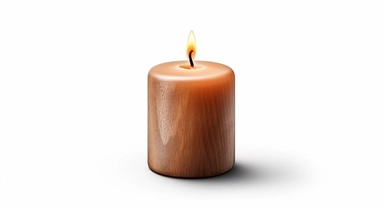 Candle cutout isolated on white background with clipping path,