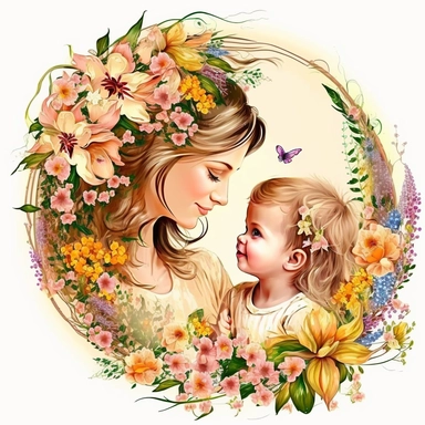 beautiful image of a mother and her child, lookig so happy and affectinate showing the endless love of mother to her child 4 PNG image of mother and child Mother's Day Scenes, Commercial Use Clipart, Holiday Clipart, Scrapbooking, Floral, Flower, Mother, Daughter, Spring, Summer Perfect composition, Clear hierarchy,12k, High definition, Scene brightening, Super long distance, Bright, Wide angle lens, high-resolution