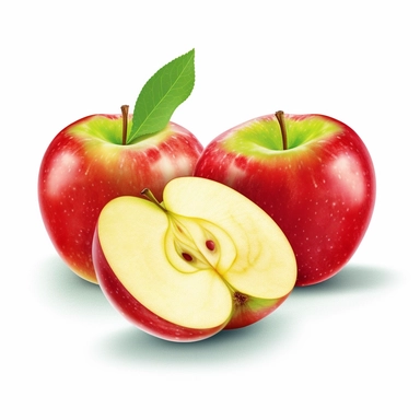 clipart, sliced apple, white background