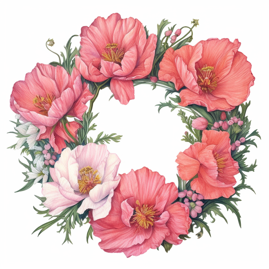 botanical wreath cliparts