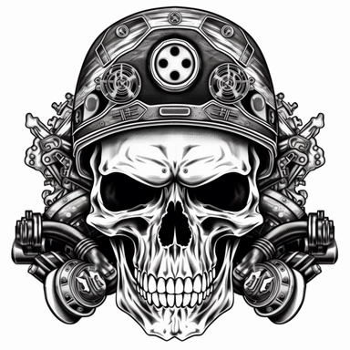 a skull with a helmet and pipes, in the style of mechanized precision, violent, rtx on, soviet, monochrome, commission for, tooth wu , black Svg, Svg, Clipart, Svg, Cricut, Vector, Cut file Shirt, Face Svg, eagle hawk Svg, Zentangle Svg , American Flag , America , United States of America white background