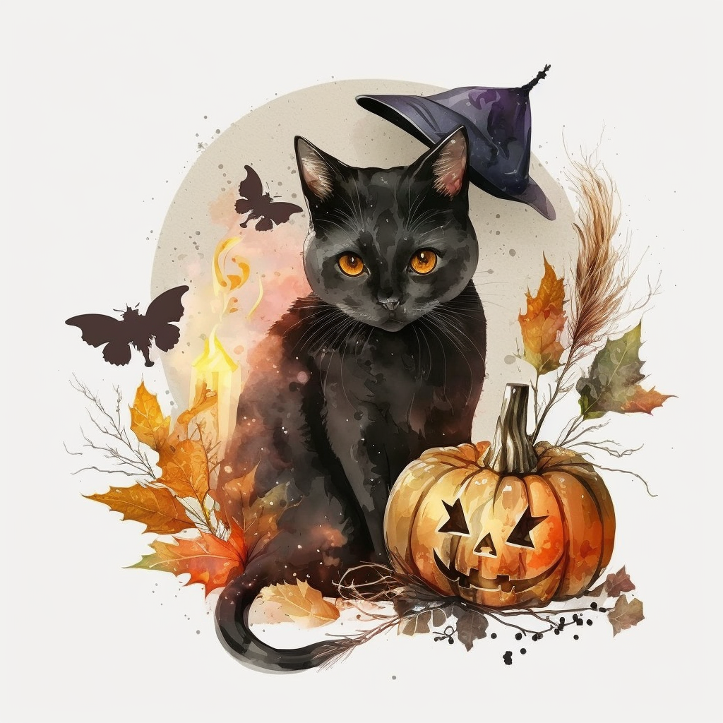 halloween cat clipart