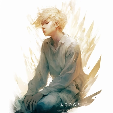 a hadsome relistic angle man, alchemy of the soul, Takehisa Yumeji's art style, soft, glowing watercolour clipart, isolated clipart, white background