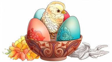 coloringbook for baby, egg clipart