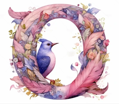 create clipart of children book illustration letter Q with fairy tale, in the style of ruth sanderson, light purple and pink blue, skottie young, soft-edged, white background