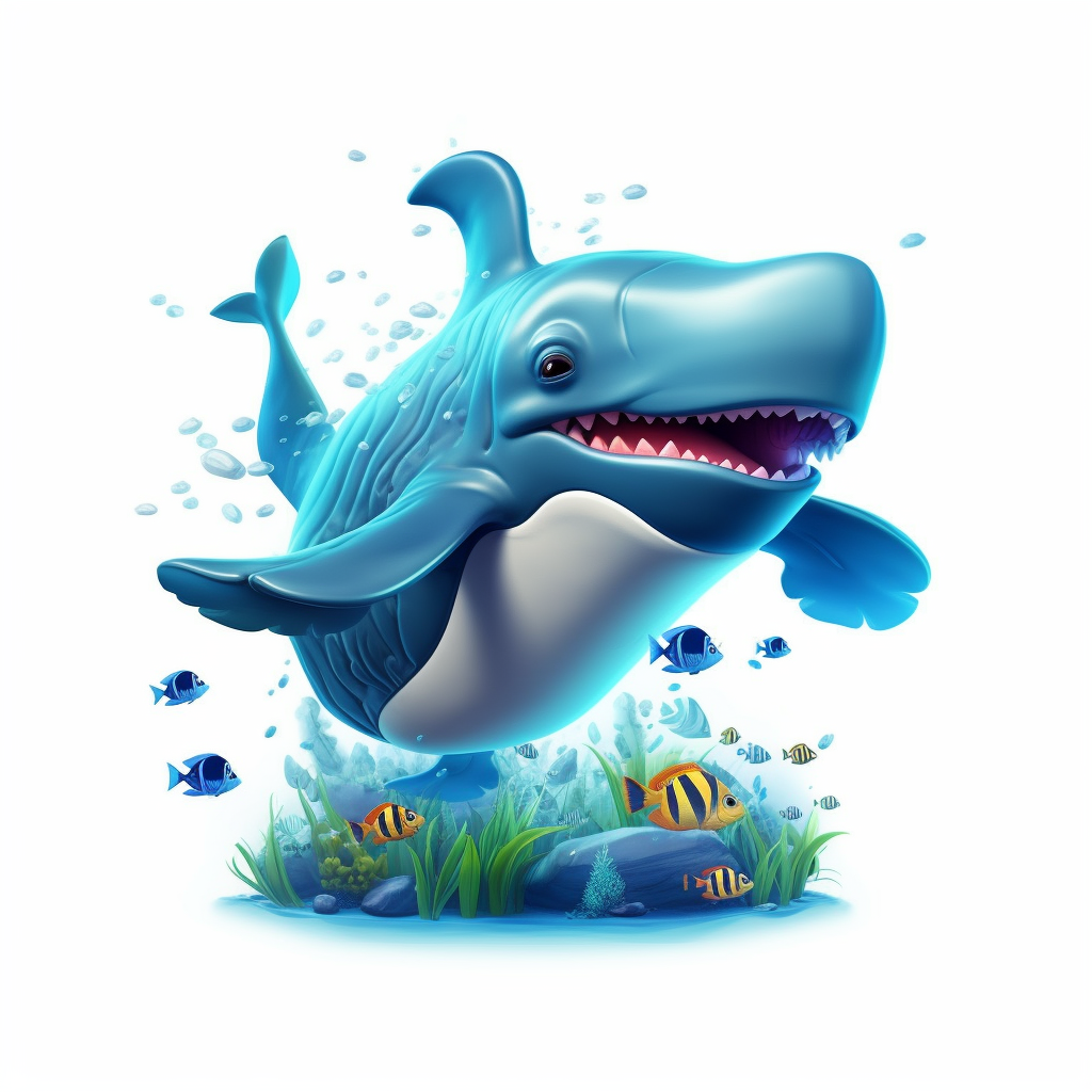 cartoon whale cliparts