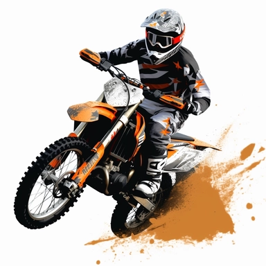 dirtbike clipart white background no font