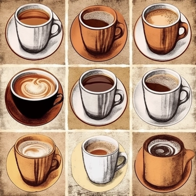 coffee cup and mug Clipart - 13 High Quality JPGs - Digital Download - Card Making, Mixed Media, Digital Paper Craft