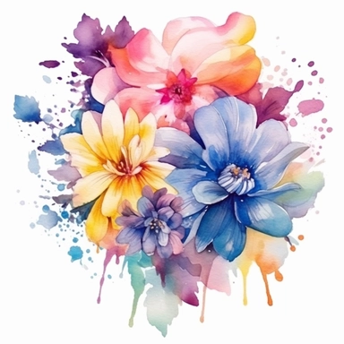Let your imagination run wild by combining different flower species to create fantastical hybrid blooms. Merge the characteristics of multiple flowers into one unique and stunning watercolor clipart composition.