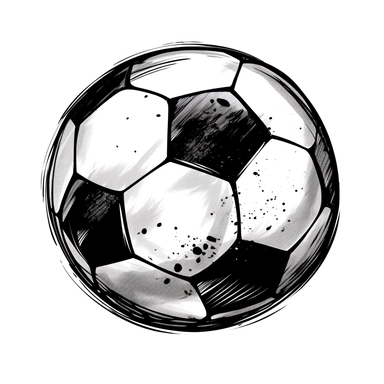 soccer ball clipart, black and white, white background