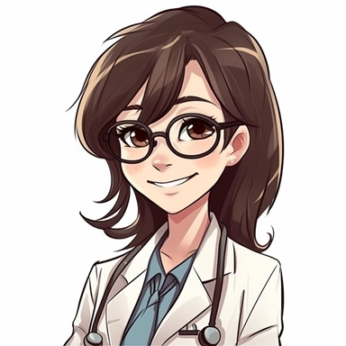 happy cute Medical Secretary face, cartoon, clipart, mascot, isolated on white background