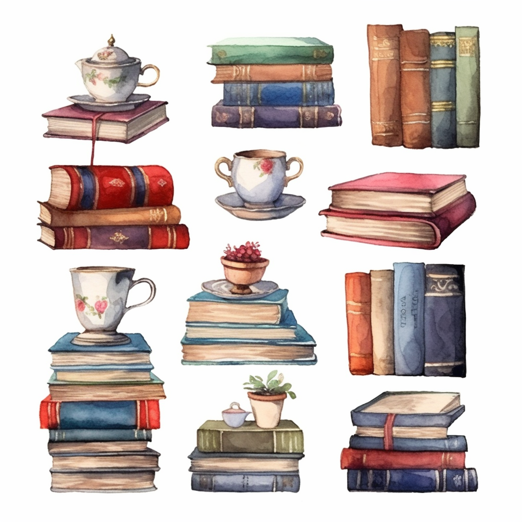 book setting cliparts