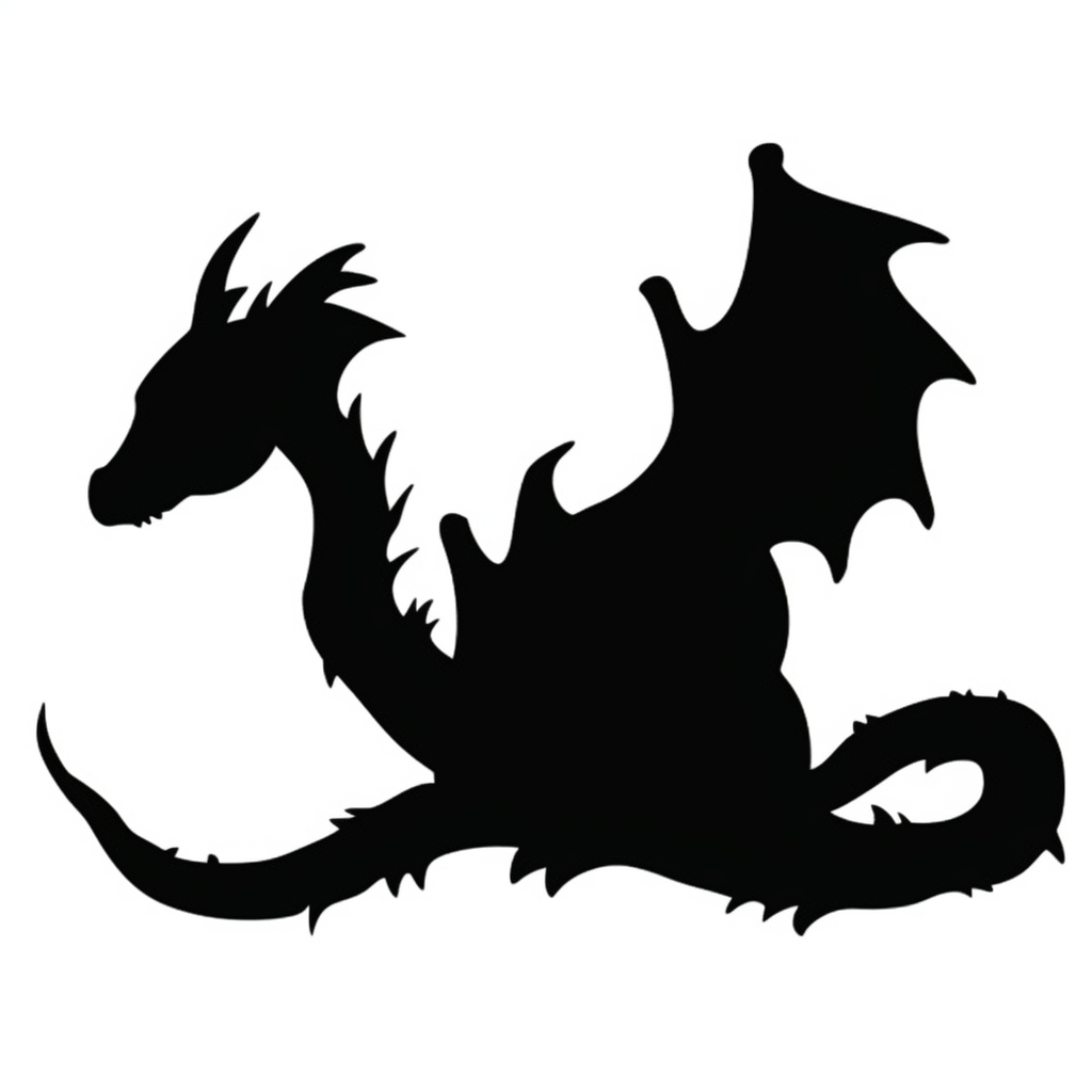 dragon silhouette cliparts