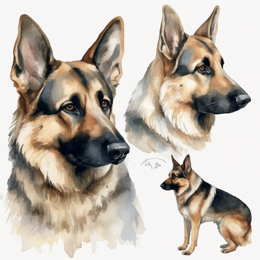 german shepherd clipart