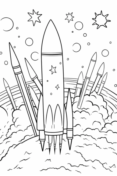 meteors , clipart style of coloring book for children, super simple, thick, clear, lines, black and white, white background