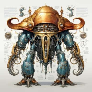 Steampunk octopus prototype, full body, watercolor, gears, pinions, calipers, clocks, rivets, top hat, clipart, duo tone, realistic, ultra resolution, vivid detail, 8k, minimal watercolors, white background
