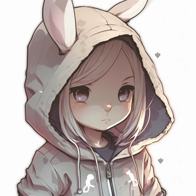 rabbit with hoody, Watercolor Clipart,comic, strybk, full Illustration, 4k, sharp focus, watercolor, smooth soft skin, symmetrical, soft lighting, detailed face, concept art, muted colors, watercolor style, strybk, children's style fairy tales, chibi kawaii, . Octane rendering, 3d. Perfect face, detailed face, delicate face, perfect sharp lips, detailed eyes. Craig Davison, Aubrey Beardsley, Conrad Roset, Aikut Aidogdu, Agnes Cecil, watercolor style