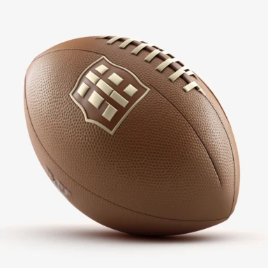 NFL football clipart. Sport graphics, NFL brown football ball, 8k polished, white background, 3d rendered by pixar