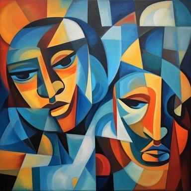 Title: Fragmented Perspectives: Exploring Cubism Description: Immerse yourself in the revolutionary world of Cubism, where reality is shattered into fragments and reassembled to challenge traditional notions of form and representation. In this prompt, you are invited to create a painting inspired by the Cubist movement, which embraces multiple viewpoints, geometric shapes, and fragmented compositions. Deconstructing Forms: Embrace the spirit of Cubism by deconstructing and fragmenting objects, f