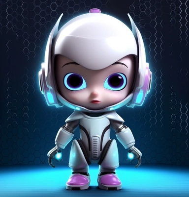 computer animators and 3d modelers from designbytes digital art, clipart, and vectors, the global leader in digital, in the style of jeremiah ketner, futuristic robots, dark white and light silver, cute cartoonish designs, prateep kochabua, realistic lighting, rtx
