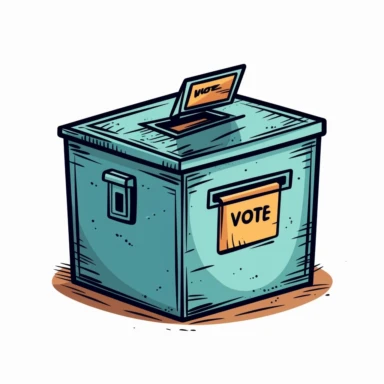 cartoon clipart icon of a ballot box
