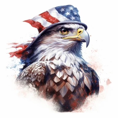 july 4,falcon,pastel,clipart,white background