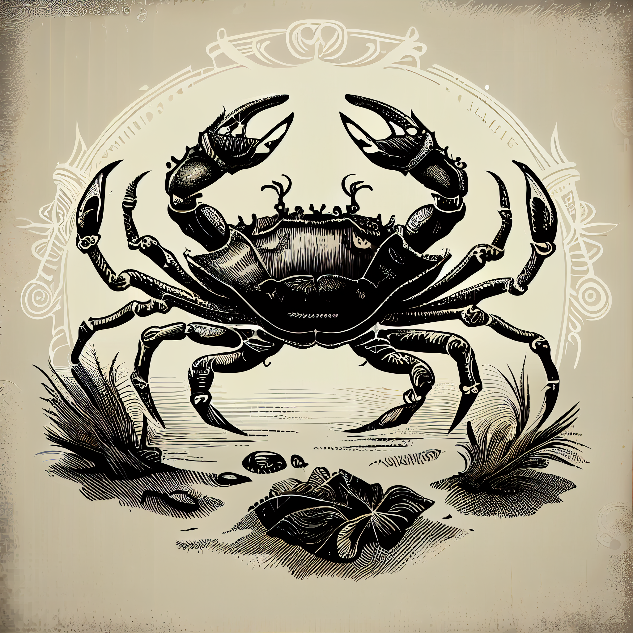 crab cliparts black
