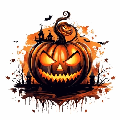single halloween clipart vector png white background