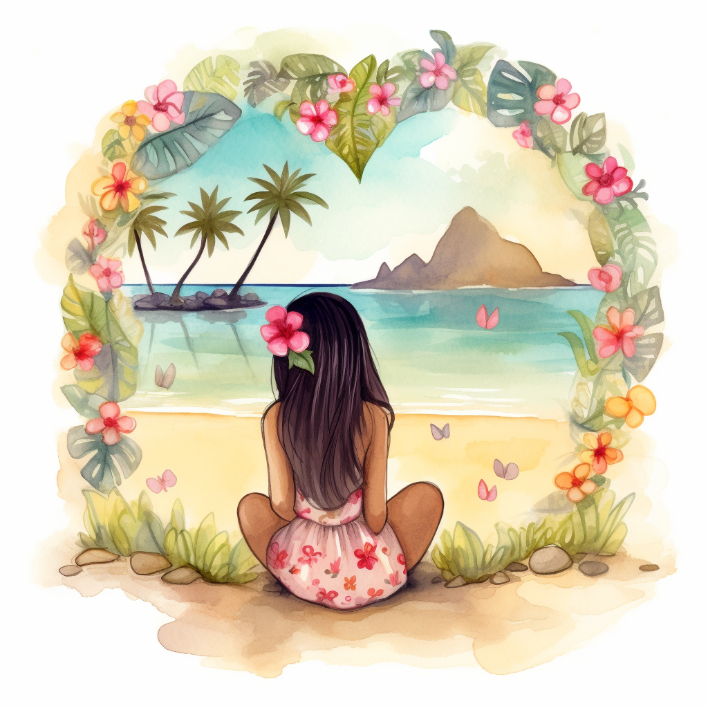 hawaiian islands cliparts