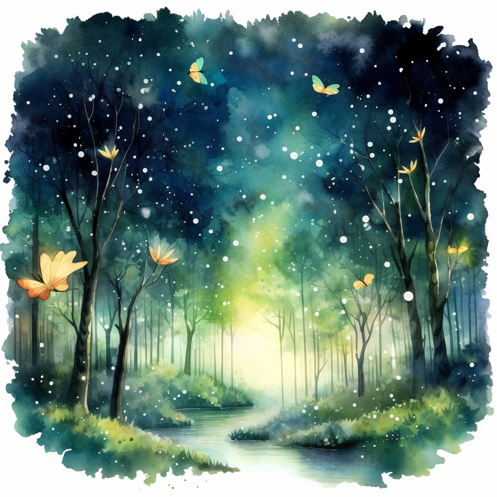 fireflies clipart