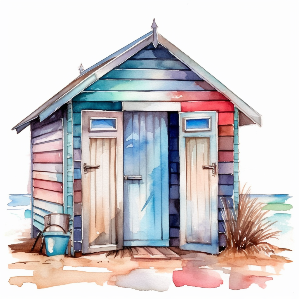 beach hut cliparts
