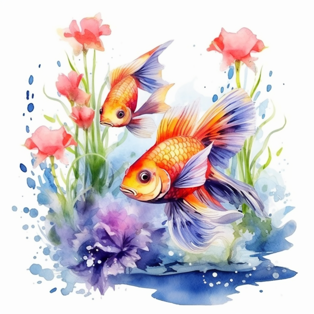 fish swim cliparts