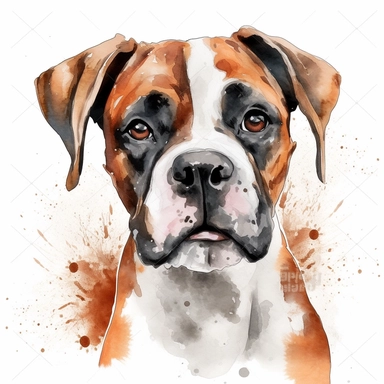 happy Boxer dog clipart , original hand drawing, watercolor, understated and flawless for t shirt and cup printing, happy cute smily Basset Hound , transparent background, realistic painting, portrait without writing , style of the artwork, mood of the aartwork, vector, contour , white background, 8K quality, ultra detailed , without signature and without meaningless lines, clipart, white background, High Quality, no writting background, no writting, ultra detailed, no symbol, without logo and e