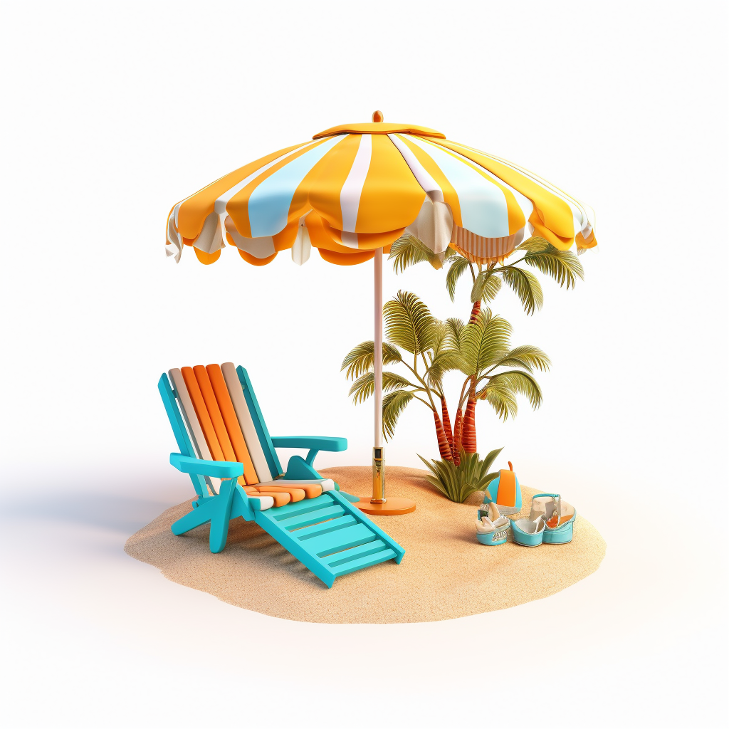 beach chair cliparts