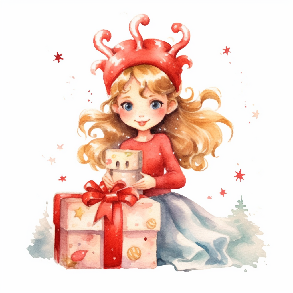 cute christmas present clipart