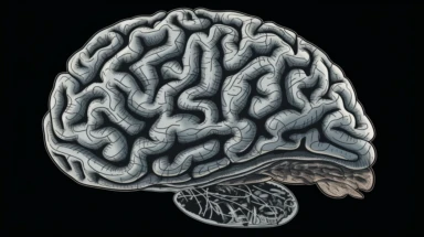 A clipart image of a human brain, simplified and stylized for easy understanding and application in various educational contexts.