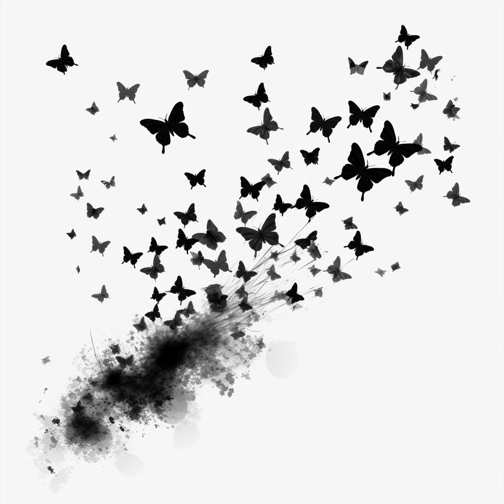 black butterfly cliparts