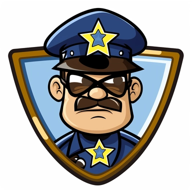 cartoon police badge clip art