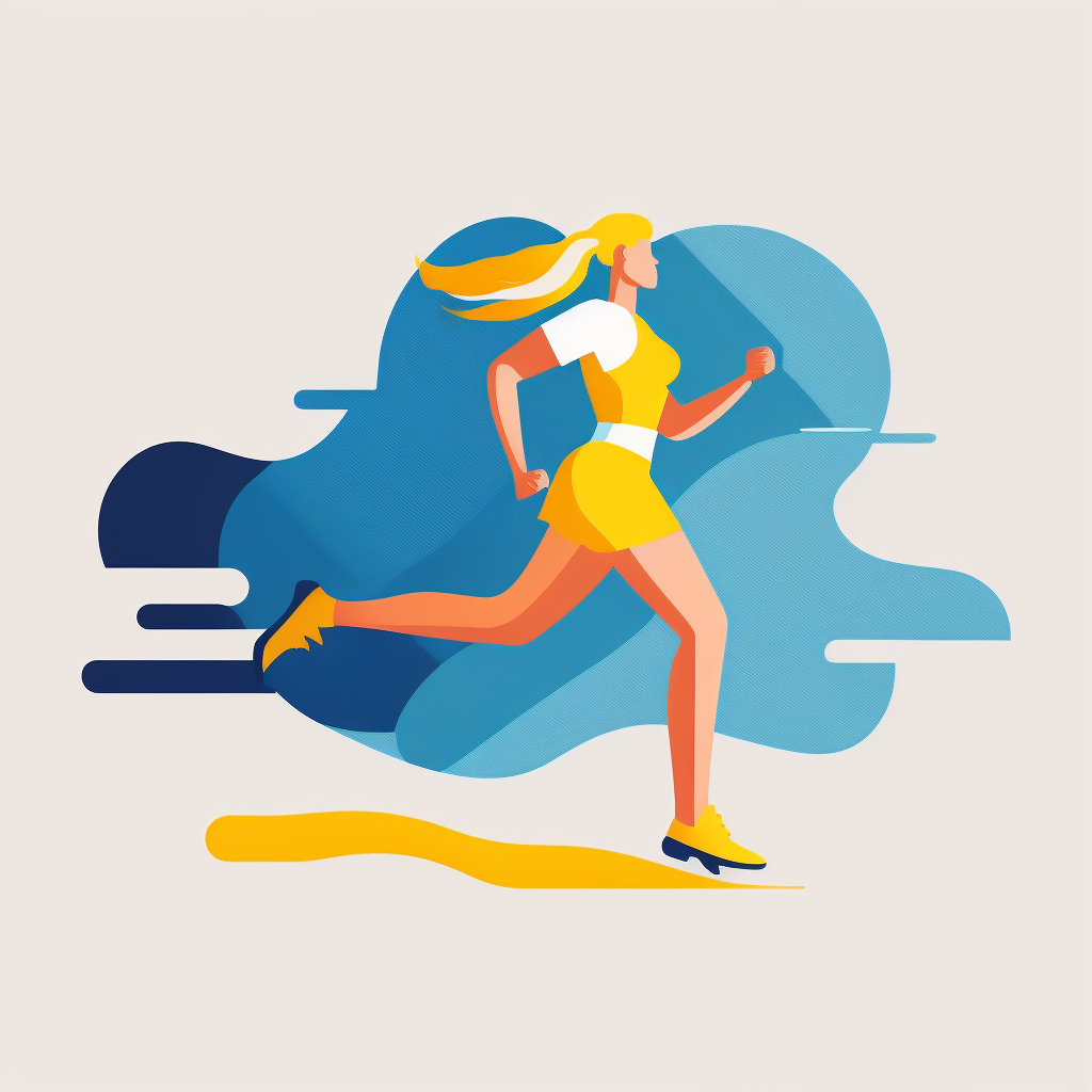 girl running clipart