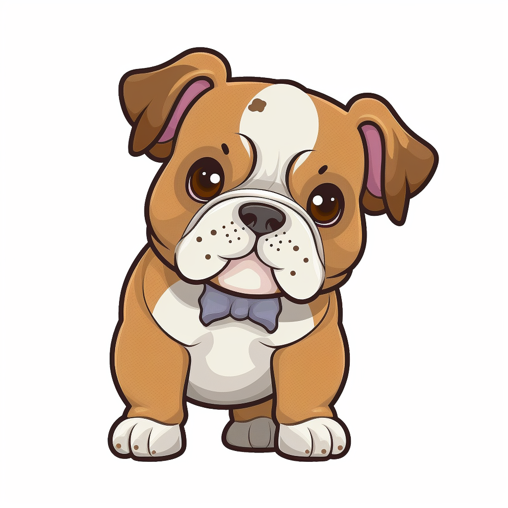 cartoon bulldog puppy, cute, funny, clipart style, vector style ...