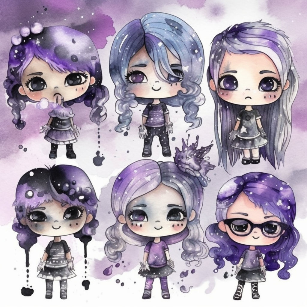 funny purple cliparts