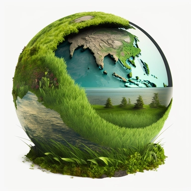 earth, environmental, grass, green png Clipart, in the style of hans thoma, 32k uhd, resin, ethical concerns, артур скижали-вейс, silver and green, sudersan pattnaik