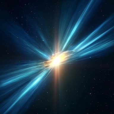 Clipart, A pulsar emitting bright beams of light, hyperrealistic, hyper high definition