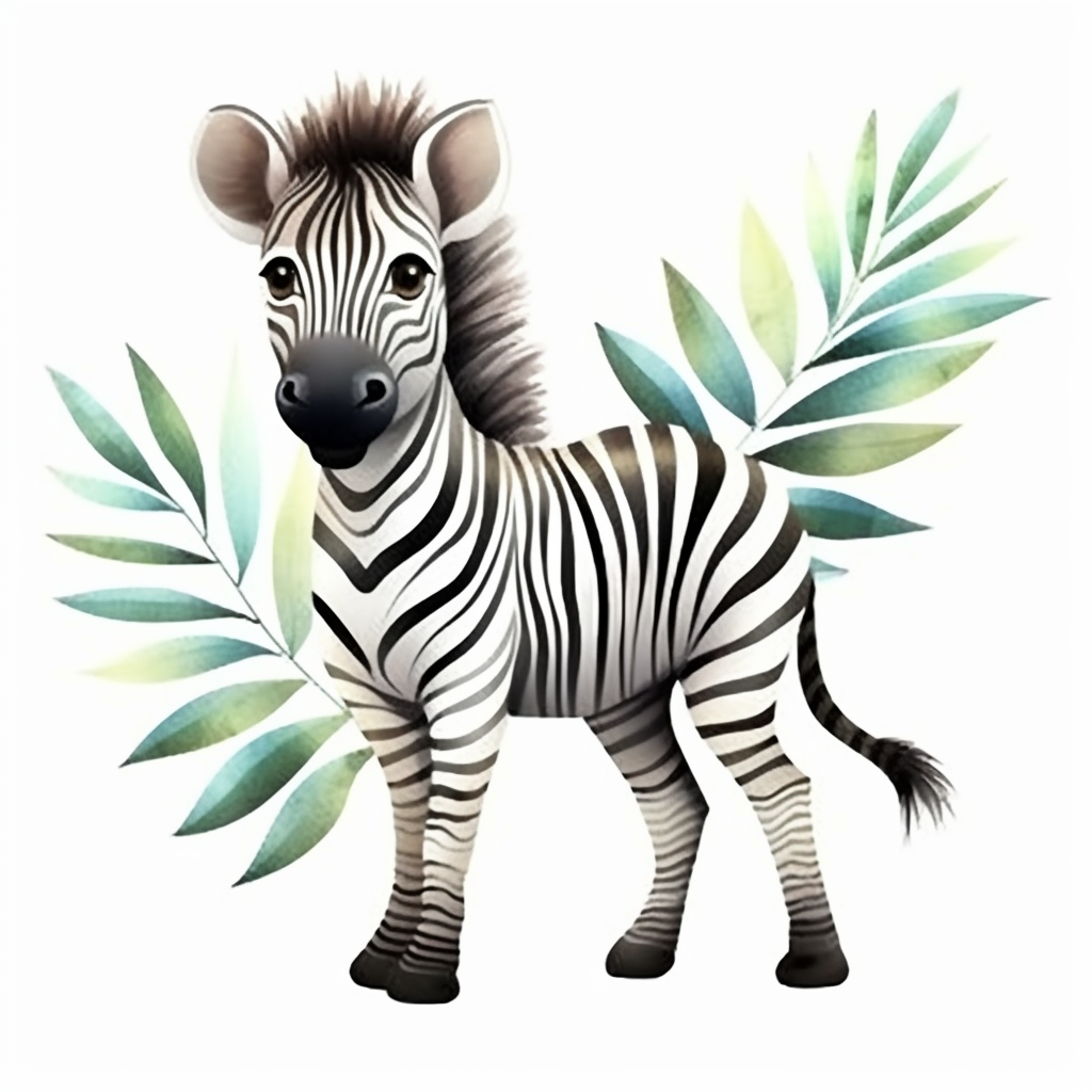 cute zebra clipart