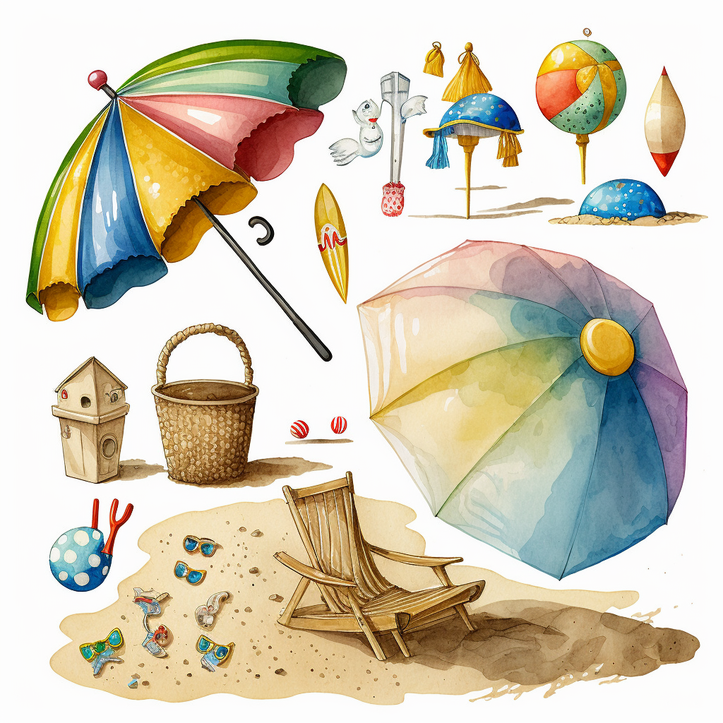 beach bucket clipart